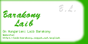 barakony laib business card